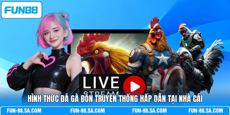 Hình thức đá gà đòn truyền thống hấp dẫn tại nhà cái